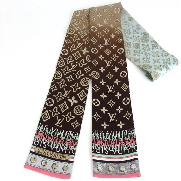 LOUIS VUITTON Monogram Silk Bandeau Scarf 😍🔥❤️ - Picture 1 of 17